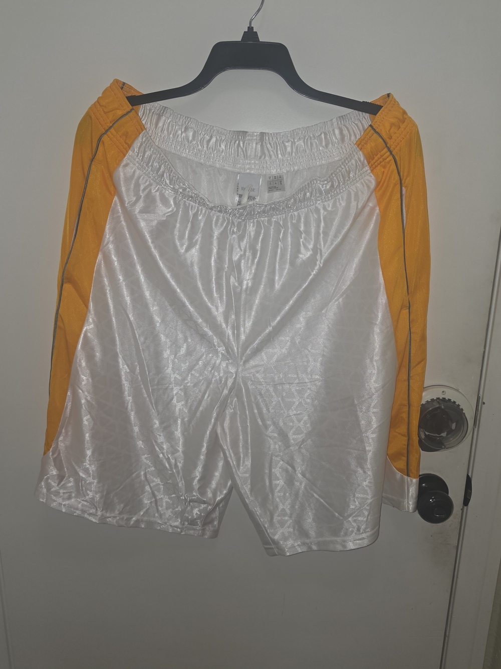 Reebok Vintage White and Orange Athletic Shorts
